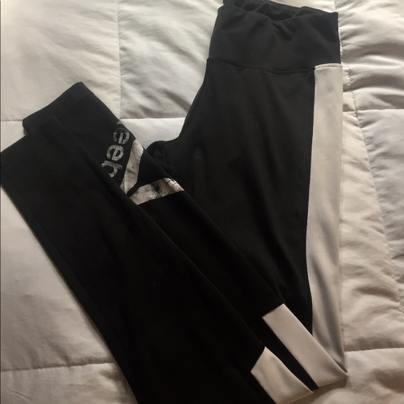 Reebok Black and White Leggings - Picture 2 of 4